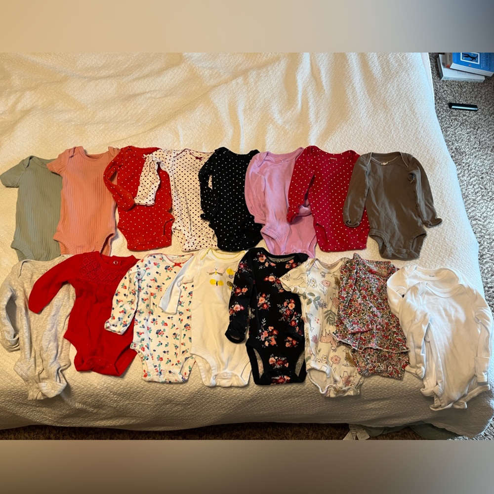 Newborn onesie lot